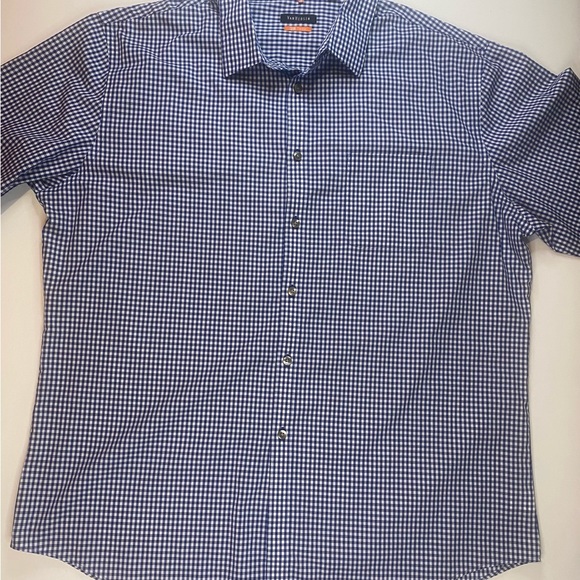 Van Heusen Casual Men Button Up Shirt Long Sleeve Blue White Size XL - Picture 2 of 12